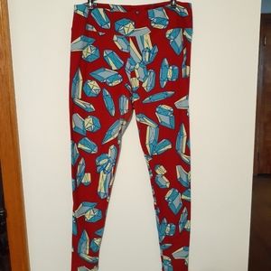 LulaRoe Crystal Leggings Tall and Curvy Size